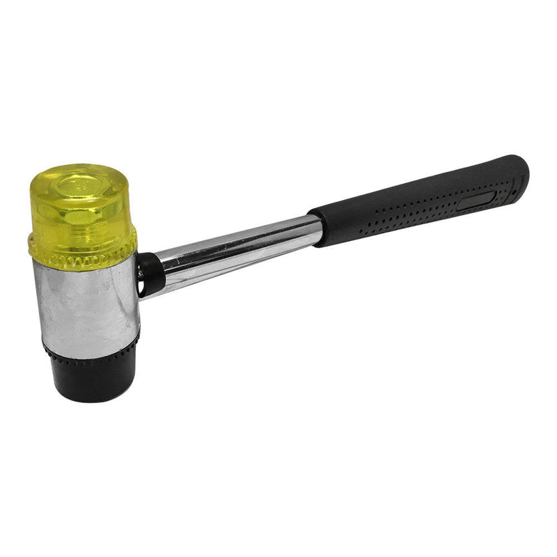 11'' Double Face Soft Rubber Mallet Hammer Tubular Steel Nonslip Handle