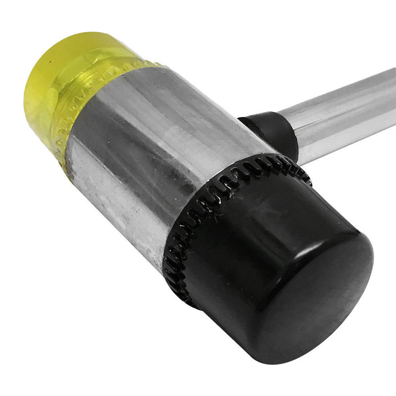 11'' Double Face Soft Rubber Mallet Hammer Tubular Steel Nonslip Handle