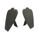 11'' High Slate Gray Leatherette Necklace Pad with Easel Jewelry Display Fixture Retail Showcase