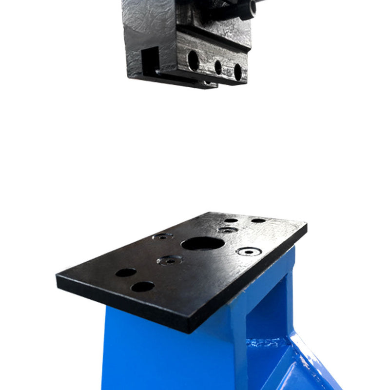 110V 10 Ton Hydraulic Bench Press Punch Round Square Dies 25'' Throat Depth