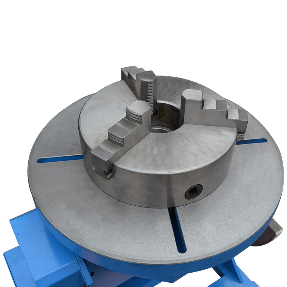 12" Chuck  + 550-1100 LBS Welding Positioner Positioning Turn Rotary Table Tilt 0-45-90