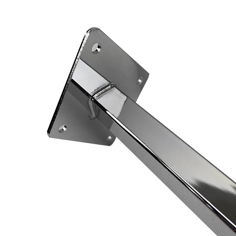 12'' Chrome Faceout Wall Mounted Straight Arm Square Tube Bracket Display Hook