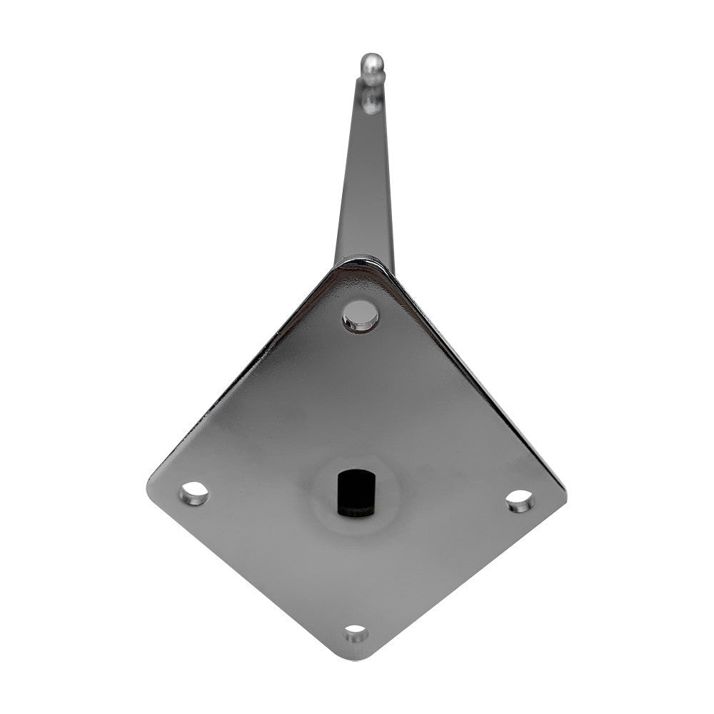 12'' Chrome Faceout Wall Mounted Straight Arm Square Tube Bracket Display Hook