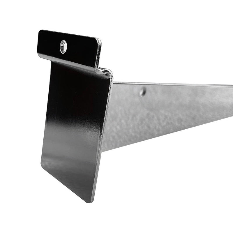 12'' Chrome Slatwall Glass Shelf Bracket Retail Display Fixture Metal Hanger