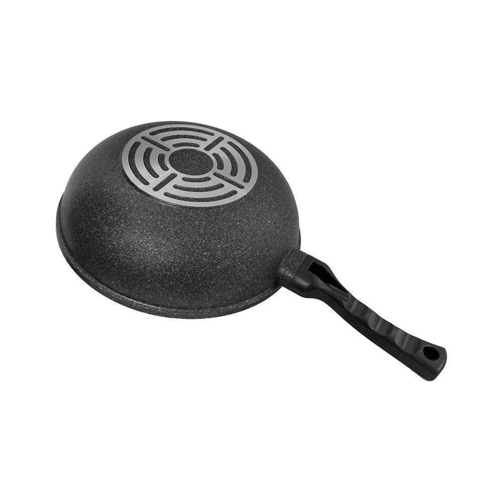 12'' Non-Stick Marble Wok Cooking Frying Pan Gas Stove Burner Cookware