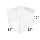 12'' x 12'' x 12'' 5 Sided Lucite Clear Acrylic Cube Bin Retail Display