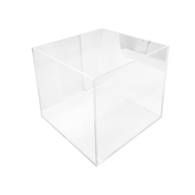 12'' x 12'' x 12'' 5 Sided Lucite Clear Acrylic Cube Bin Retail Display