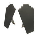 12-1/2'' High Slate Gray Leatherette Necklace Pad with Easel Jewelry Display Fixture Retail Showcase
