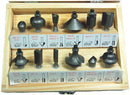 12PC 1/4'' Shank Router Bits with Wooden Storage Case