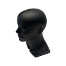 13''H Matte Black Fiberglass Male Head Mannequin Retail Display Fixture