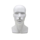 13''H Matte White Fiberglass Male Head Mannequin Retail Display Fixture