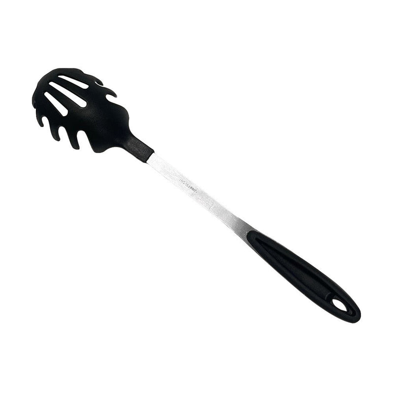 13-1-4'' Black Nylon Pasta Server Spaghetti Fork Stainless Steel Handle Utensil