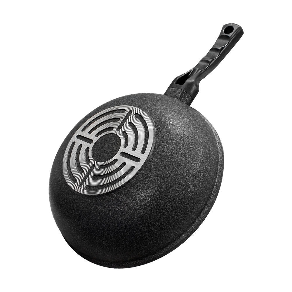13-1-4'' Non-Stick Marble Wok Cooking Frying Pan Gas Stove Burner Cookware