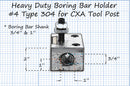 13-18" CXA Quick Change Post Heavy Duty Boring Holder