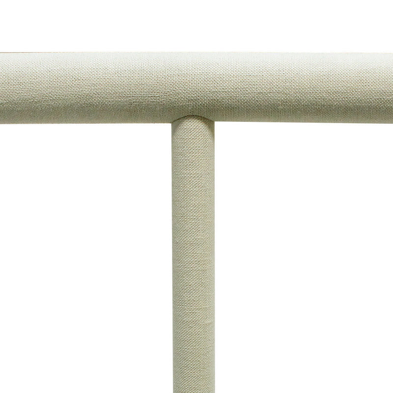 14" x 18" Beige Linen Wrapped Oval Single Round T-Bar Jewelry Display Watches Necklaces Bracelets Holder