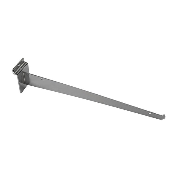 14'' Chrome Slatwall Glass Shelf Bracket Retail Display Fixture Metal Hanger