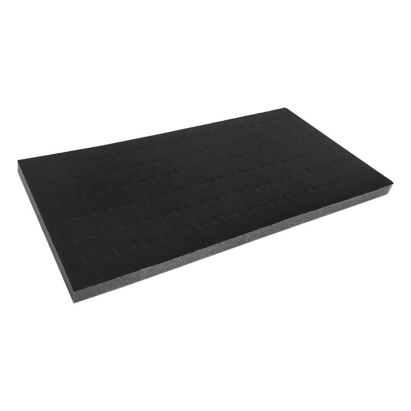 14'' x 7-1/2'' x 1/2'' Black Velvet Foam Ring Insert 72 Slots Jewelry Display Tray Insert