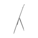 14'' x 7-3/4'' White Faux Leather 7 Hooks Easel Chain Necklace Display Retail Store Shop Fixture