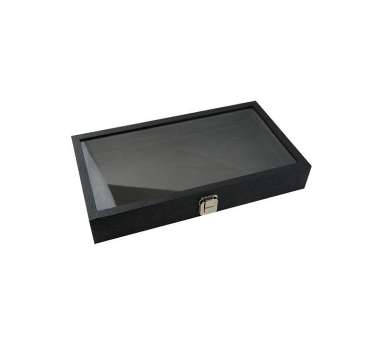 14-1/2''L x 2''H Glass Top Jewelry Tray Case Display Box
