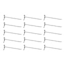 15 Pc CHROME 12" Long Gridwall Hooks Grid Panel Display Wire Metal Hanger Retail Store