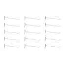 15 Pc GLOSS WHITE 12" Long Gridwall Hooks Grid Panel Display Wire Metal Hanger Retail Store
