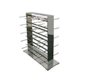 15''L x 18''H Polished Chrome 40 Hooks Double Sided Jewelry Display Retail Store Fixture