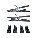 snap ring circlip pliers with ratchet mechanism for internal and external retaining rings