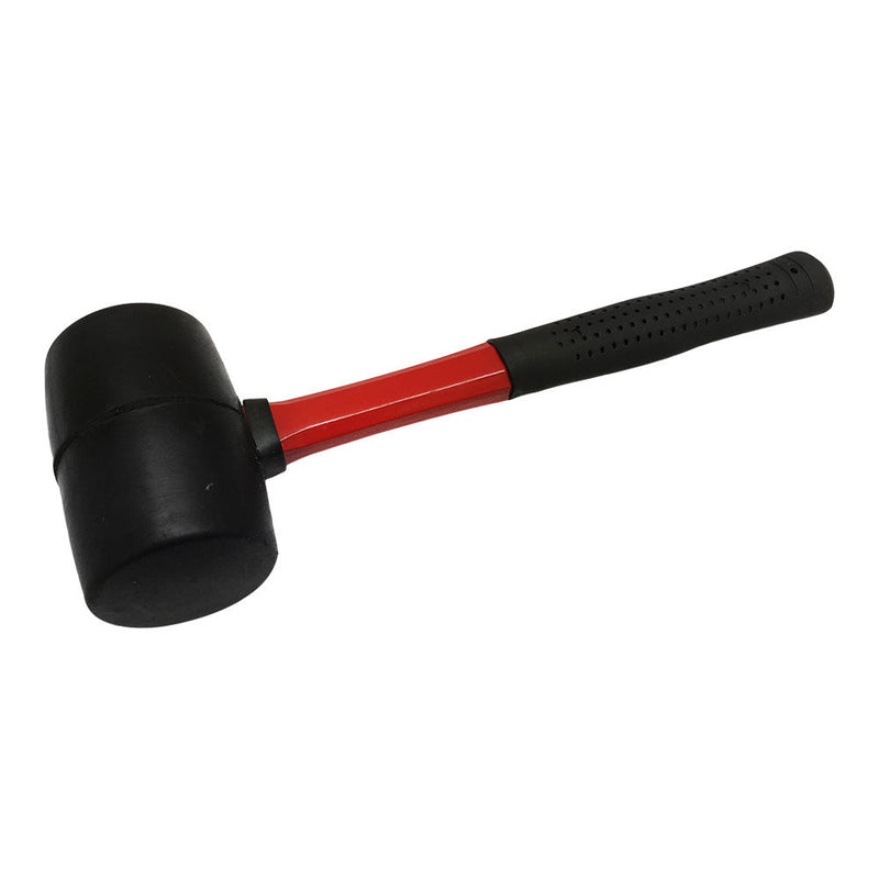 16 Oz Rubber Mallet Hammer Fiberglass Grip Handle 11-1/2'' Long