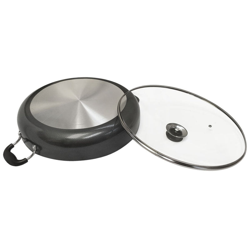 16'' Aluminum Low Pot Cooking Non Stick Coating 10.5 QT Cook Pots Pan