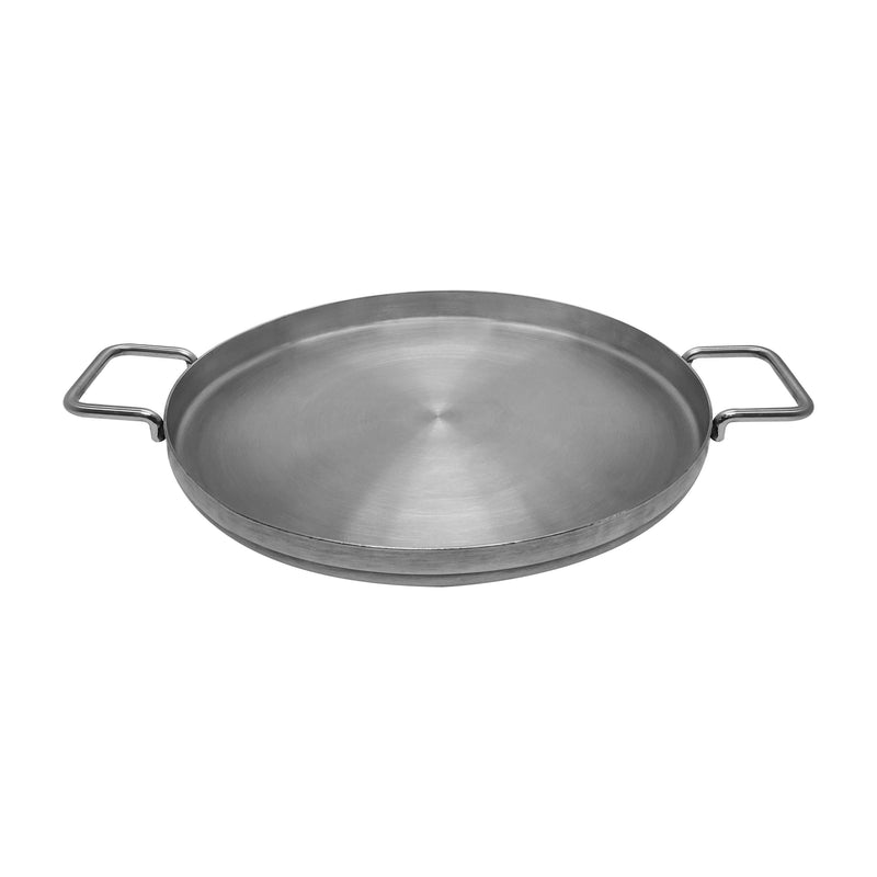 16'' Diameter Stainless Steel Flat Comal Griddle Pan Cookware