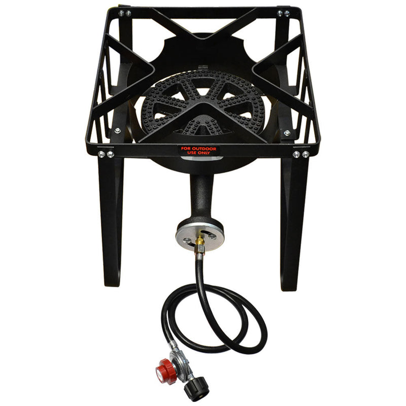 16'' SQUARE High Pressure Propane Gas Stove Single Burner Outdoor Cooker