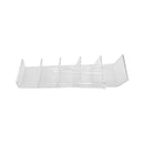 16-1/2'' x 4'' x 5-1/4'' Lucite Clear Acrylic 5 Way Clutch Bag Display Fixture