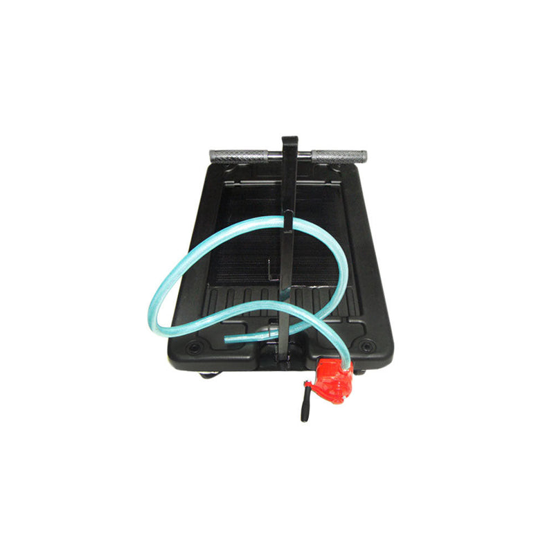17 Gallon Low Profile Heavy Truck Car Oil Drain Pan w- Pump & Wheels