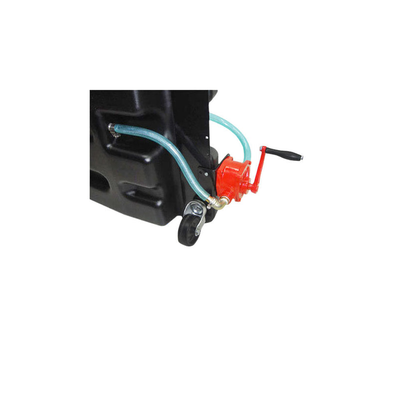 17 Gallon Low Profile Heavy Truck Car Oil Drain Pan w- Pump & Wheels