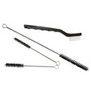 Paint spray gun cleaning kit with assorted brushes and needles