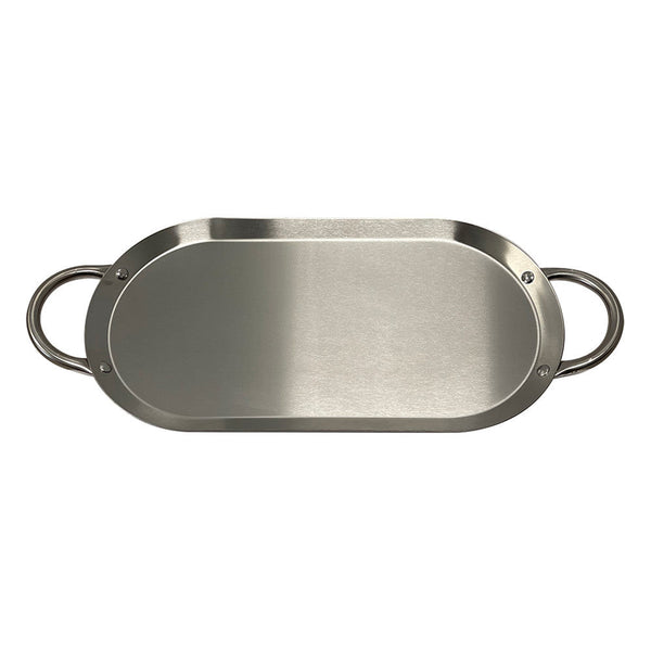 17'' x 8-1/2'' Stainless Steel Oval Serving Tray Tortilla Warmer