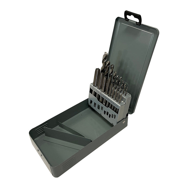 18 Pc UNC UNF Coarse HSS Tap & Drill Set