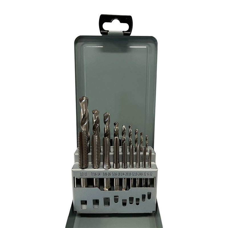18 Pc UNC UNF Coarse HSS Tap & Drill Set