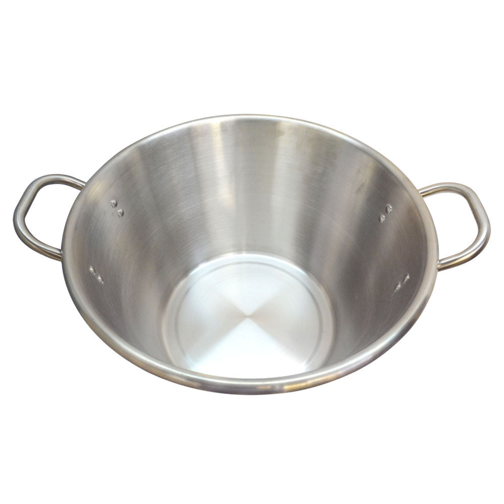 19"W x 11-1/2''H Carnitas Cazo Stainless Steel Caso Pot Pan Wok Gas Stove burner Cook