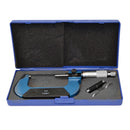 2-3 inch digital micrometer .0001" precision tool in blue case with accessories.