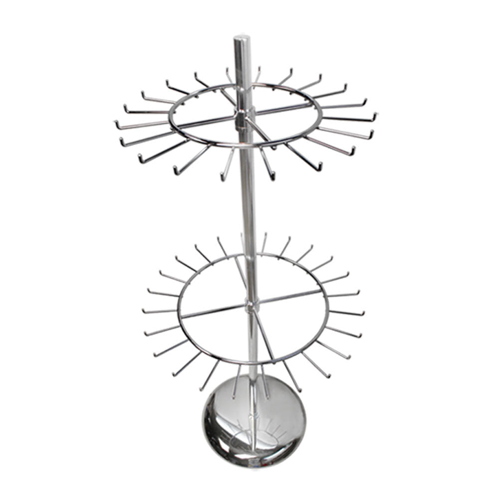2 ChromeTier Revolving Belt Tie Clothes Rack Rotating Garment Retail Hanger