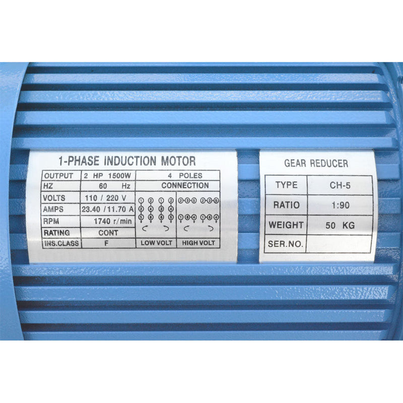 2 HP Electric 2", 1-1/2", 1-1/4", 1", 3/4", 1/2", 3/8", 1/4" Tube Pipe Notcher 1740 RPM 1500W - 110 Volt