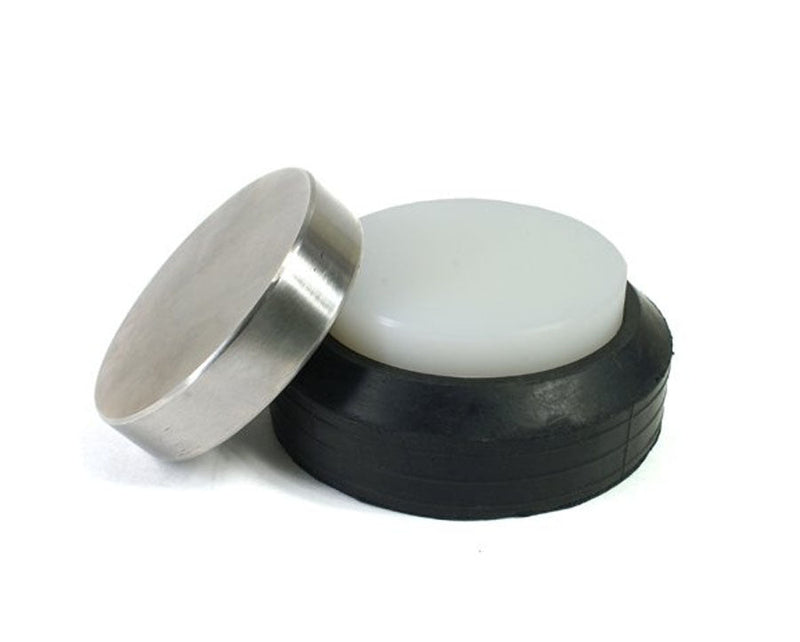 2 in 1 3'' Steel and Nylon Round Block Rubber Base