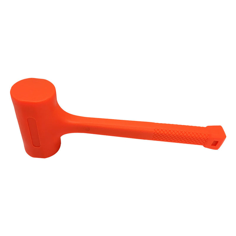 2 Lbs Dead Blow Rubber Mallet 13-1/2'' Length Hammer Non-Marring Rubber Coating Neon Orange