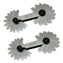 2 PC 0.25-2.5mm 60 Degree Screw Pitch Gages Gauge 28 Blades Inspection Gauge