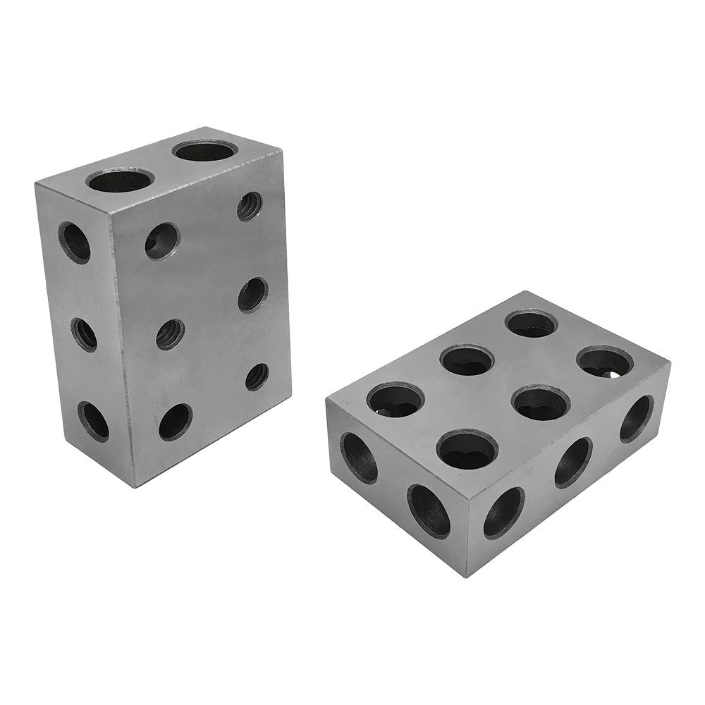2 PC 1-2/3 Universal Blocks 11 Holes Milling Drilling  Precision Metal Block