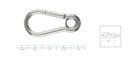2 Pc 11/32" Boat Marine Stainless Steel Spring Snap Hook Eyelet Carabiner