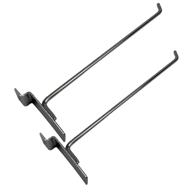 2 Pc 12'' Chrome Slatwall Hook Hooks Retail Display Wire Metal Hanger