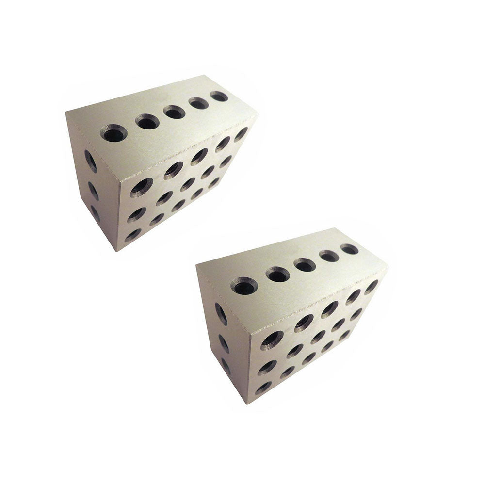 2 PC 2 3 4 Metal Blocks 23 Holes Milling Drilling Machining Precision Block