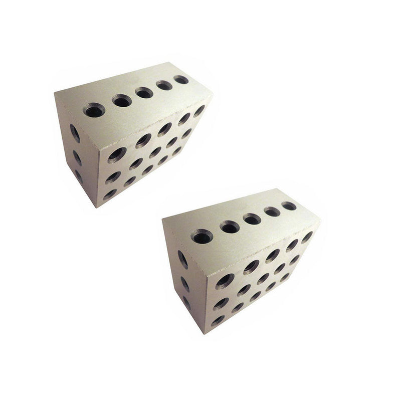 2 PC 2 3 4 Metal Blocks 23 Holes Milling Drilling Machining Precision Block